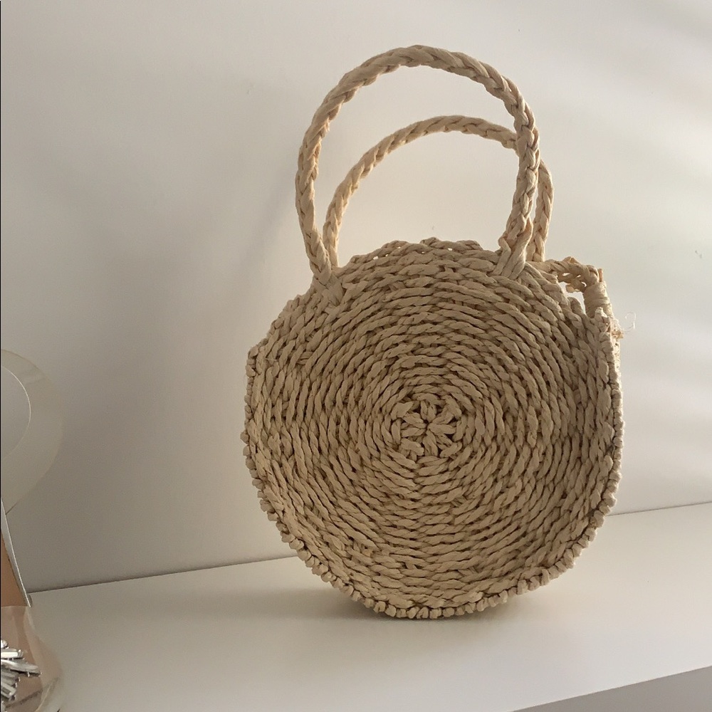 Straw Wicker Circle Bag